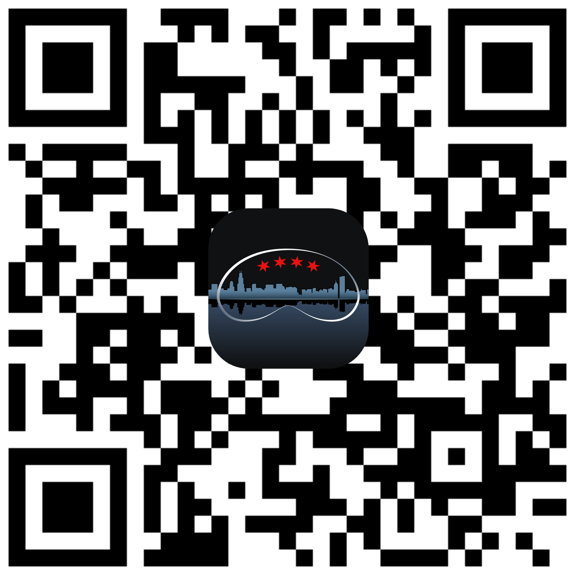 QR code to download the Second City Livery Service app
